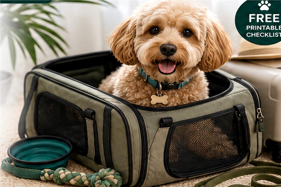 Pet travel and home care checklist preview