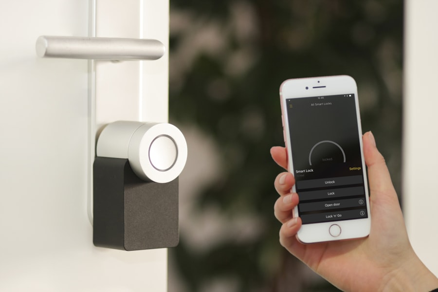 Smart home control panel on a wall